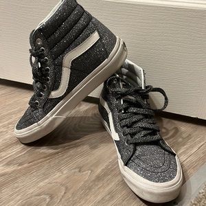 Sparkly Vans- high tops size 7